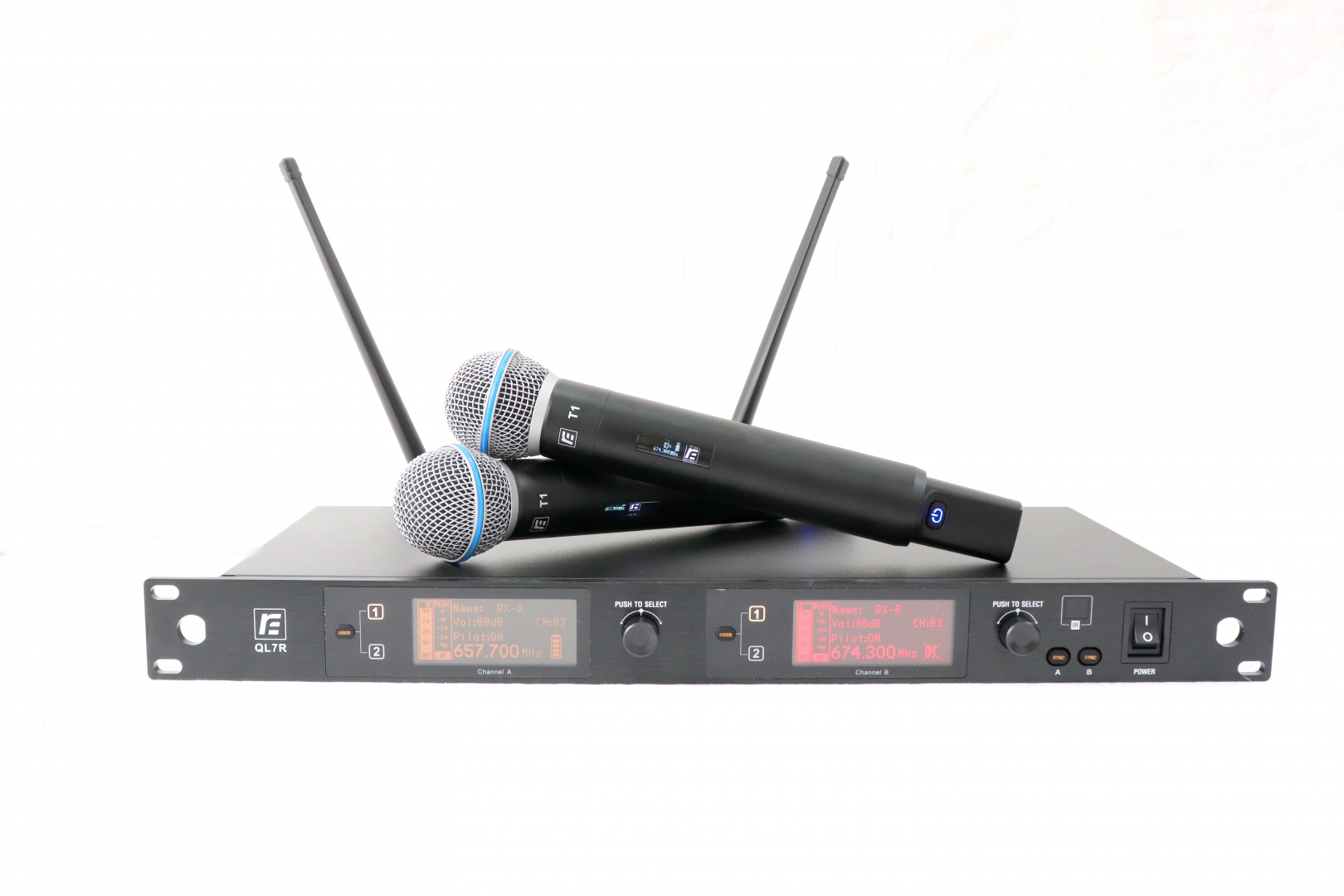 RFIntell QL7R/T1-B 720,500-754,000 МГц 2-канальная радиосистема с 2-мя ручными микрофонами в Ростове