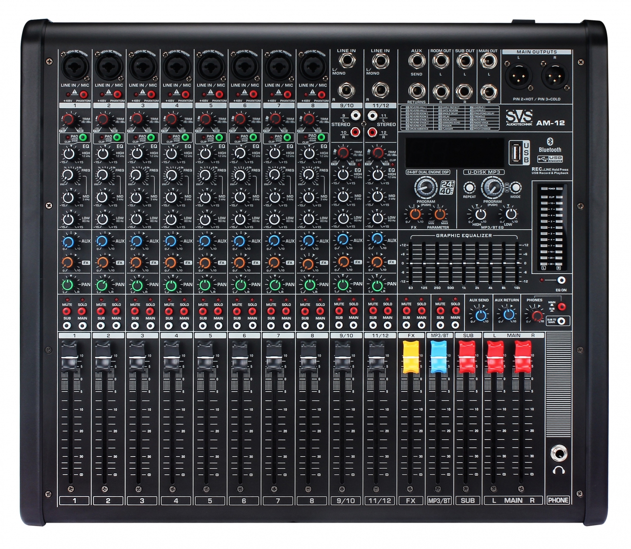 SVS Audiotechnik mixers AM-12 Микшерный пульт аналоговый, 12-канальный в Ростове
